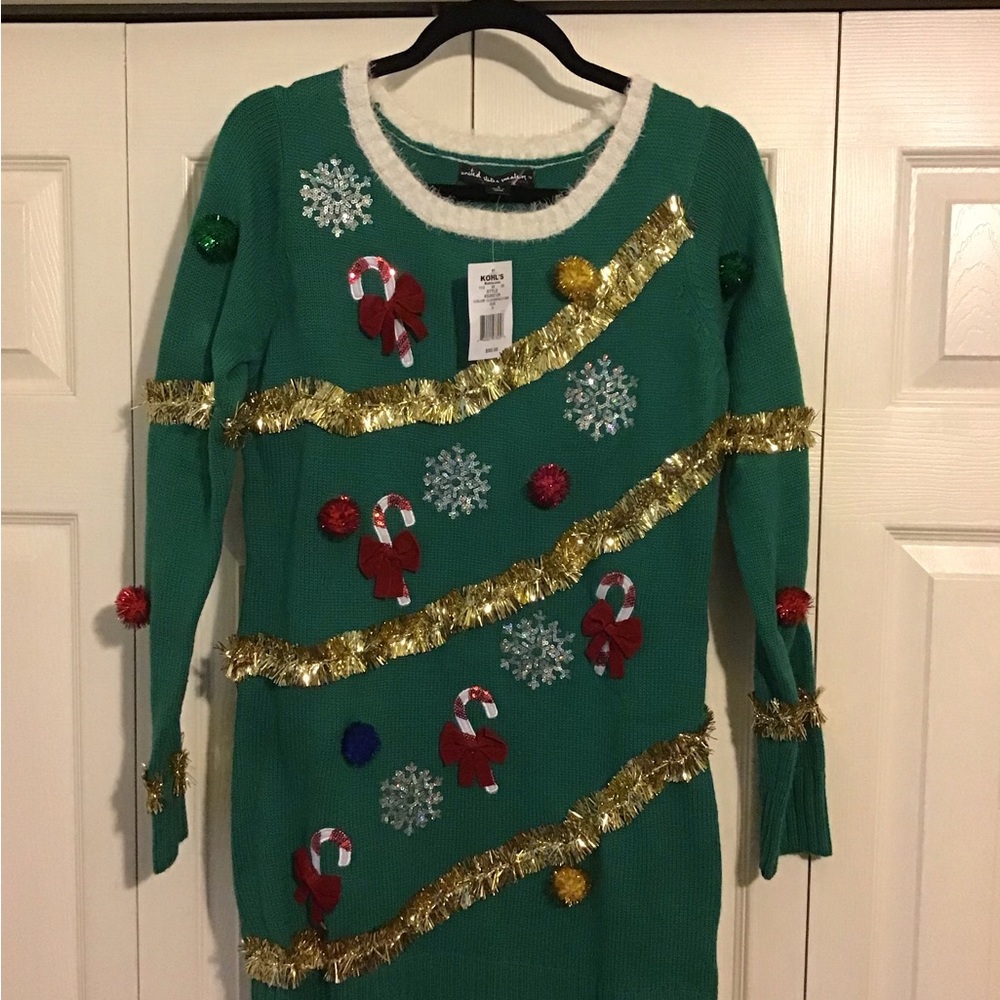 United States Sweaters Ugly Christmas Garland Sweater size Small New With Tags